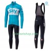Fietskleding (Fietsshirt Lange Mouw + Lange Koersbroek) 2018 Team Sky N002 Winter Thermal Fleece Fietskleding (Fietsshirt Lange Mouw + Lange Koersbroek) 2018 Team Sky N002 Winter Thermal Fleece